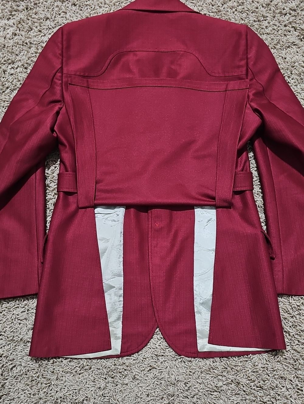 Vintage Mark Richards Blazer Suit Jacket Burgundy Sports Coat - Picture 9 of 9